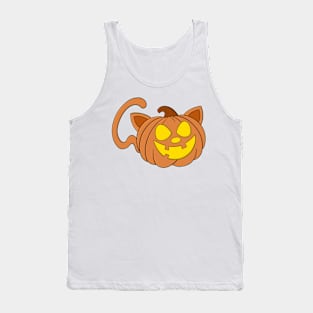 Halloween Pumpkin Cat Version 2 Tank Top